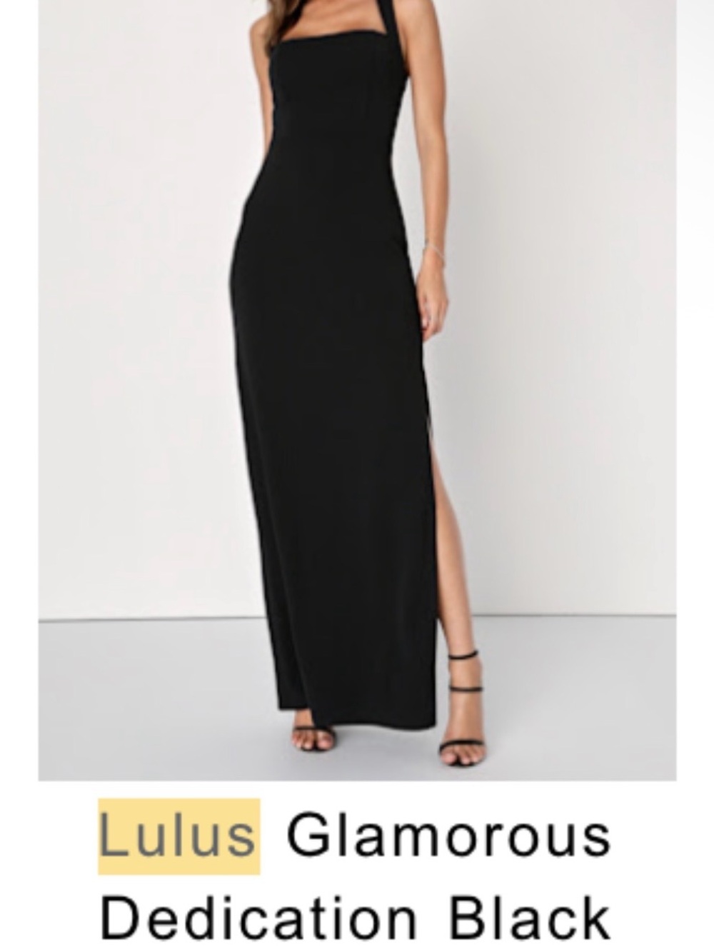 Lulu's Black Stretch Fabric Dress